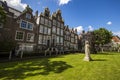 Cityscape in Begijnhof, Amsterdam. Royalty Free Stock Photo