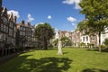 Cityscape in Begijnhof, Amsterdam. Royalty Free Stock Photo