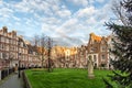 Cityscape in Begijnhof, Amsterdam Royalty Free Stock Photo