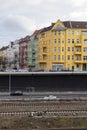 Cityscape of Berlin with highway and railroad lines