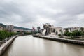 Cityscape of Bilbao by the river Nervion Royalty Free Stock Photo