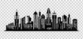 Cityscape black icon on transparent background