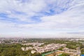 Cityscape with blue sky