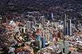 Aerial view of Bogota, seen from Montserrate hill, one of the landmarks of Bogota Royalty Free Stock Photo