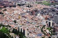 Aerial view of Bogota, seen from Montserrate hill, one of the landmarks of Bogota Royalty Free Stock Photo