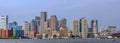 Cityscape of Boston, Boston Harbor, USA Royalty Free Stock Photo