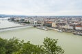 Budapest skyline with Danube and mountains Royalty Free Stock Photo