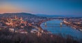 Cityscape of Budapest, Hungary at Twilight Royalty Free Stock Photo