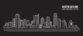 Cityscape Building Line art Vector Illustration design - Austin skyline city