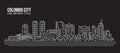 Cityscape Building Line art Vector Illustration design - colombo city