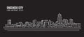 Cityscape Building Line art Vector Illustration design - Enschede city