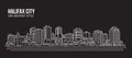 Cityscape Building Line art Vector Illustration design - Halifax city