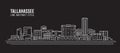 Cityscape Building Line art Vector Illustration design - Tallahassee city