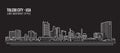 Cityscape Building Line art Vector Illustration design - Toledo city USA