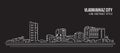 Cityscape Building Line art Vector Illustration design - Vladikavkaz city