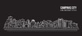 Cityscape Building panorama Line art Vector Illustration design - Campinas city