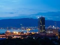 Cityscape Butterworth and Penang, Malaysia view from Ocean view condo Royalty Free Stock Photo