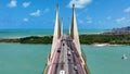 Cityscape cable stayed bridge at Natal Rio Grande do Norte Brazil. Royalty Free Stock Photo