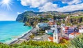 Cityscape of Camara de Lobos, Madeira island, Portugal Royalty Free Stock Photo