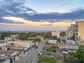 Cityscape caribbean ocean and beach panorama view Playa del Carmen