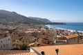 Cityscape of the Cefalu city in Sicily at nice sunny day