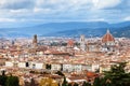 Cityscape of center of Florence city in autumn Royalty Free Stock Photo