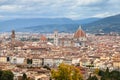 Cityscape of center of Florence town in autumn Royalty Free Stock Photo