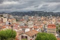 Cannes France roof rooftop apartment real estate Provence Cote Azur french riviera home property housing tiled tile crowded centre Royalty Free Stock Photo