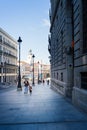 Cityscape of Central Madrid. Alcala Street and Puerta del Sol