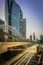 Cityscape of Chong Nonsi sky walk or Chong Nonsi bridge.