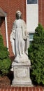 Cityscape - Christian Religious Statue - Ellijay Georgia Town Square Royalty Free Stock Photo