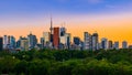 Cityscape of the city of Toronto captured during a sunset