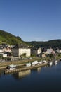 Cityscape of Cochem from the Mosel river.