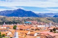 Cityscape of colonial old town of Sucre in Bolivia Royalty Free Stock Photo