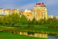 Cityscape of Colorful Buildings and Park