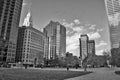 Cityscape of Columbus Ohio USA Black and white