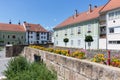 Cityscape Country town Eger with traditional houses in Hungary Royalty Free Stock Photo