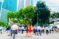 Cityscape, crowd, business people, Singapore Royalty Free Stock Photo