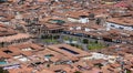 Cityscape of Cusco Peru. View at the Cathedral