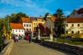 Cityscape of Czech town Pisek