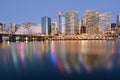 Cityscape of Darling Harbour at dusk Sydney New South Wales Australia Royalty Free Stock Photo