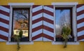 Decorated windows in rothenburg ob der tauber