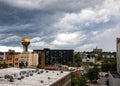 Cityscape of Downtown, Knoxville, Tennessee against a cloudy sky