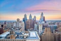Cityscape of downtown skyline Philadelphia in Pennsylvania Royalty Free Stock Photo