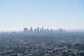 Cityscape of downtown skyscraper buildings in Los Angles, California