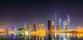 Cityscape of Dubai and panoramic view of Business bay, UAE Royalty Free Stock Photo