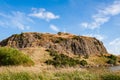 Cityscape of Edinburgh from Arthur& x27;s Seat in a beautiful summer day, Scotland, United Kingdom Royalty Free Stock Photo