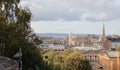 Cityscape of Edinburgh, Scotland featuring the Old Town's stone buildings Royalty Free Stock Photo
