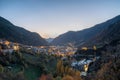 Cityscape of Encamp in Andorra in autumn Royalty Free Stock Photo