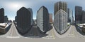 Cityscape. Environment map. HDRI map. Royalty Free Stock Photo